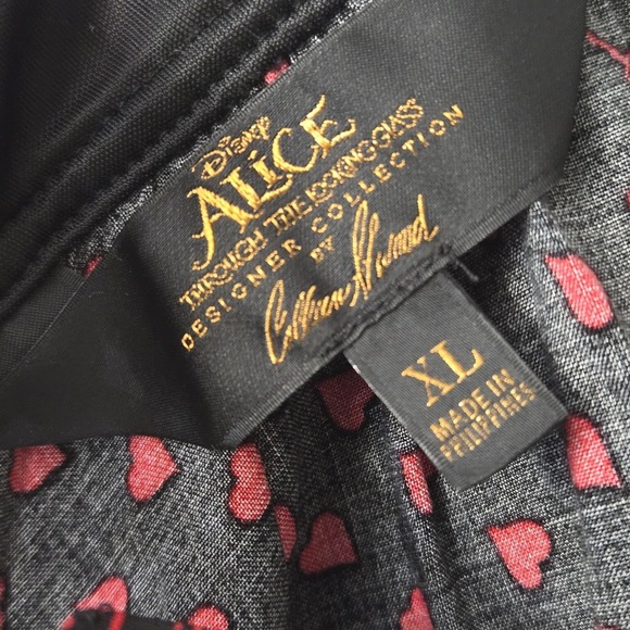 DISNEY Alice Through The Looking Glass Women's Top Sz XL Gothic Cosplay Black - Picture 6 of 10